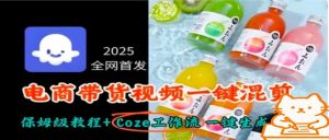 2025全网首发，电商带货视频一键混剪保姆级教程+Coze工作流一键生成-理想项目库