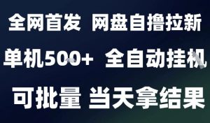 2025最新九月网盘自撸拉新，全自动运行，解放双手，日入5张+，小白可玩，批量操作【揭秘】-理想项目库
