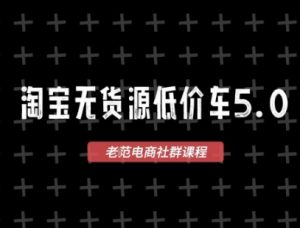 淘宝无货源价车5.0,2025最新VIP淘宝无货源课程,1688代发,蓝海选品,零成本创业首选(更新)-理想项目库