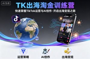 TK出海淘金训练营，助你快速掌握TikTok运营与AI创作，开启出海变现之路-理想项目库