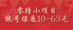 零撸小项目，一个账号保底10-63元，适合新手小白操作，能多账号领低保-理想项目库