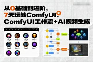从0基础到进阶，7天玩转ComfyUI，Comfyui工作流+AI视频生成-理想项目库