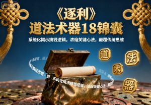 《逐利》道法术器18锦囊，系统化揭示搞钱逻辑，浓缩关键心法，颠覆传统思维-理想项目库