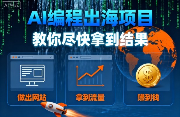 AI编程出海项目，教你尽快拿到结果-做出网站、拿到流量、賺到钱-理想项目库