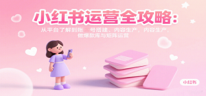 小红书运营全攻略：从平台了解到账号搭建、内容生产，做爆款库与矩阵运营-理想项目库