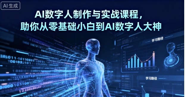 AI数字人制作与实战课程，助你从零基础小白到AI数字人大神-理想项目库