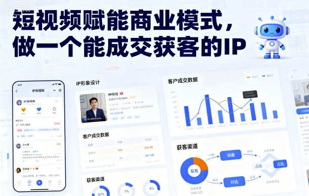 短视频赋能商业模式，做一个能成交获客的IP-理想项目库