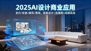 2025AI设计商业应用：室内/软装/建筑/景观，智能设计+效果图+动画实战-理想项目库