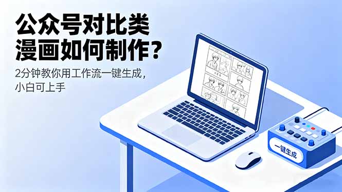 公众号对比类漫画如何制作？2分钟教你用工作流一键生成，小白可上手-理想项目库