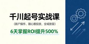 抖音千川起号实战课，新户操作,随心推投放,全域放量，6天掌握ROI提升500%-理想项目库