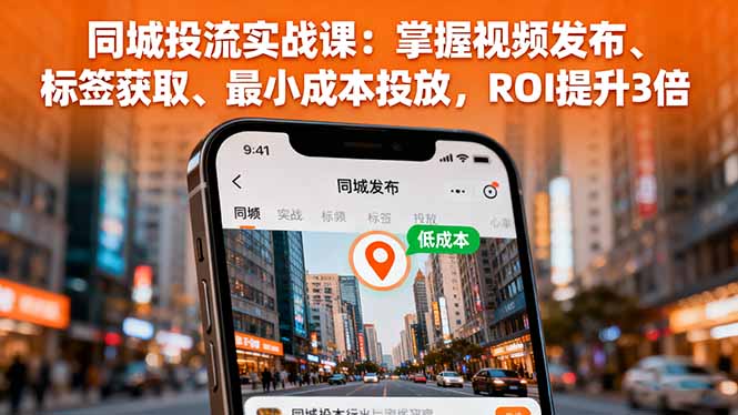 同城投流实战课：掌握视频发布、标签获取、最小成本投放，ROI提升3倍-理想项目库