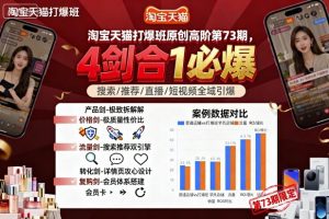 淘宝天猫打爆班原创高阶第73期,4剑合1必爆-理想项目库
