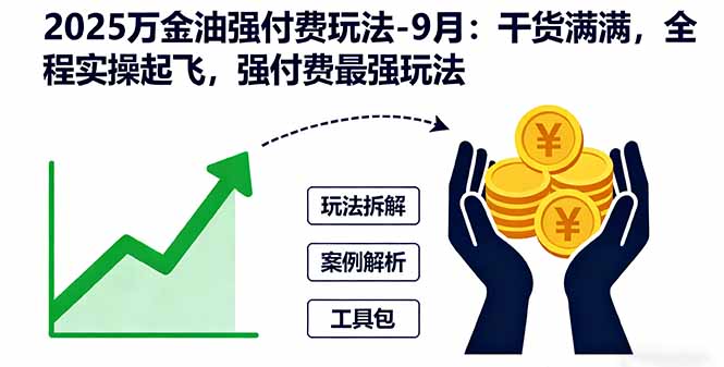 2025万金油强付费玩法-9月：干货满满，全程实操起飞，强付费最强玩法-理想项目库