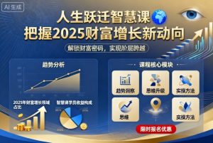 人生跃迁智慧课,把据2025财富增长新动向-理想项目库