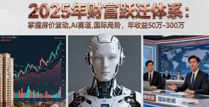 2025年财富跃迁体系:掌握房价波动,AI赛道,国际局势,年收益50万-300万-理想项目库