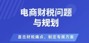 电商企业财税风险与规避,直击财税痛点,制定专属方案-理想项目库
