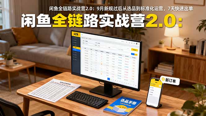 闲鱼全链路实战营2.0：9月新规过后从选品到标准化运营，7天快速出单-理想项目库