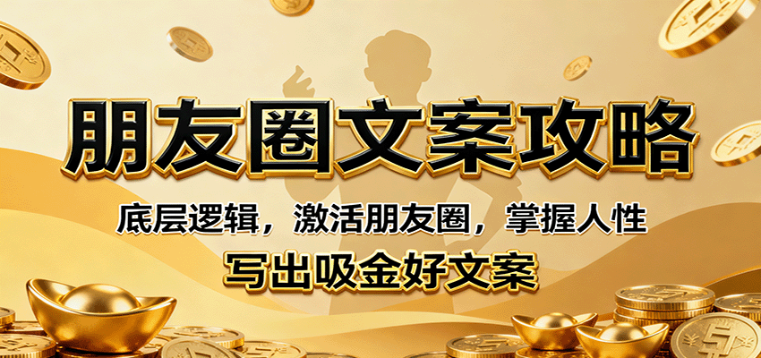 朋友圈文案攻略：底层逻辑，激活朋友圈，掌握人性，写出吸金好文案-理想项目库
