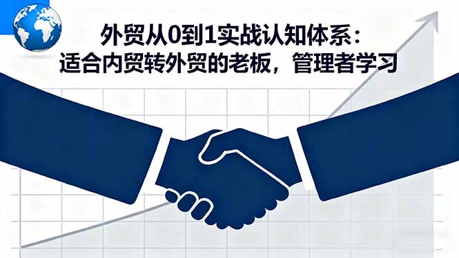 外贸从0到1实战认知体系：适合内贸转外贸的老板，管理者学习-理想项目库