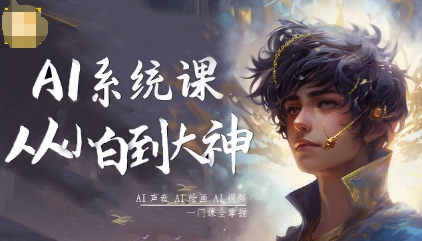 AI系统课程，从小白到大神系统学AI，AI声音-AI绘画-AI视频一门课全掌握-理想项目库