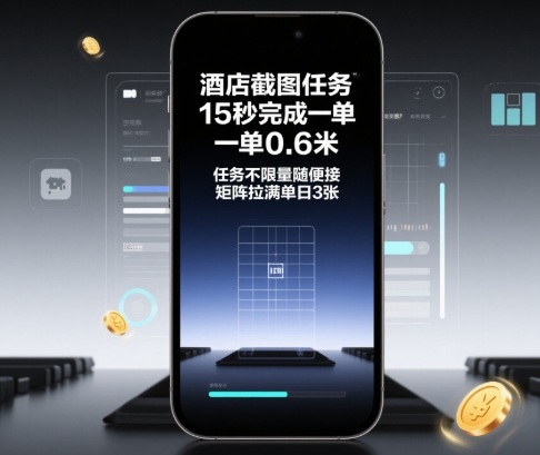 酒店截图任务，15秒完成一单，一单0.6米，任务不限量随便接，矩阵拉满单日3张【揭秘】-理想项目库