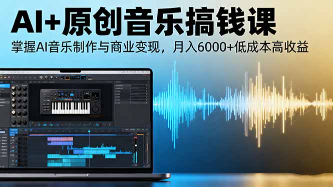AI+原创音乐搞钱课：掌握AI音乐制作与商业变现，月入6000+低成本高收益-理想项目库