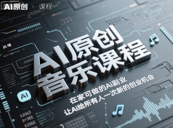 AI原创音乐课程，在家可做的Ai副业，让Ai给所有人一次新的创业机会-理想项目库