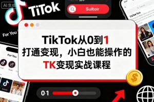 TikTok从0到1打通变现,小白也能操作的TK变现实战课程-理想项目库