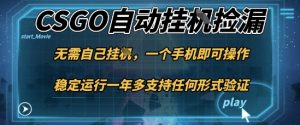游戏自动挂G捡漏,一个手机即可操作,当天可操作见到结果,新手小白轻松月入1W+【揭秘】-理想项目库