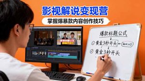 影视解说变现营:通过30+实战案例爆款内容创作技巧,掌握影视解说盈利密码-理想项目库