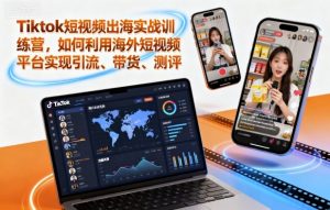 Tiktok短视频出海实战训练营,如何利用海外短视频平台实现引流、带货、测评-理想项目库
