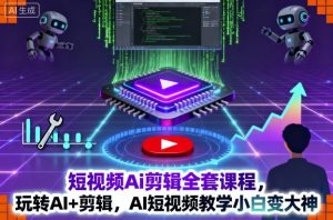 短视频Ai剪辑全套课程,玩转AI+剪辑,AI短视频教学小白变大神-理想项目库