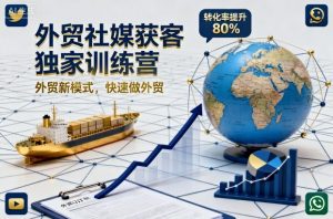 外贸社媒获客独家训练营,外贸新模式,快速做外贸-理想项目库