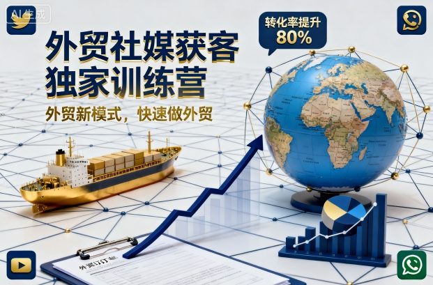 外贸社媒获客独家训练营，外贸新模式，快速做外贸-理想项目库