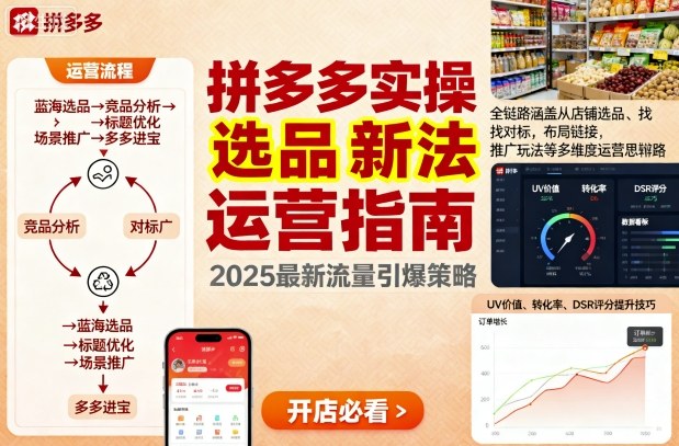 王校长9月12拼多多实操新玩法，全链路涵盖从店铺选品、找对标，布局链接，推广玩法等多维度运营思路(更新)-理想项目库