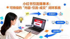 小红书引流爆单术:构建一套低成本 可持续的“内容-引流-成交”闭环系统-理想项目库