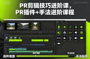 PR剪辑技巧进阶课,PR插件+手法进阶课程-理想项目库