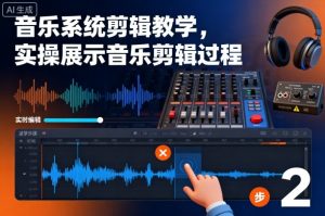 音乐系统剪辑教学,实操展示音乐剪辑过程-理想项目库