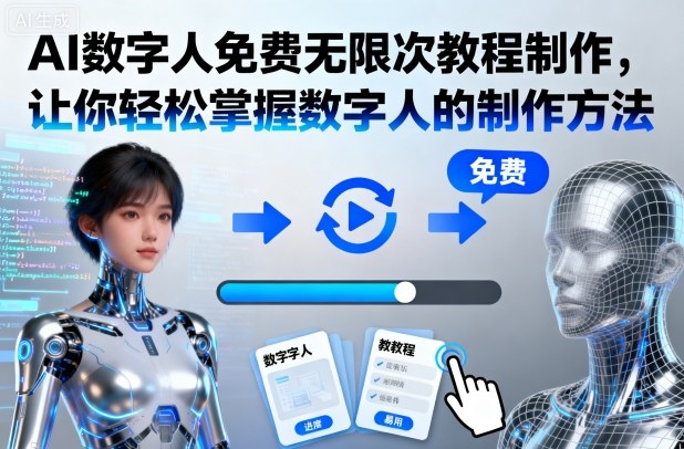 AI数字人免费无限次教程制作，让你轻松掌握数字人的制作方法-理想项目库
