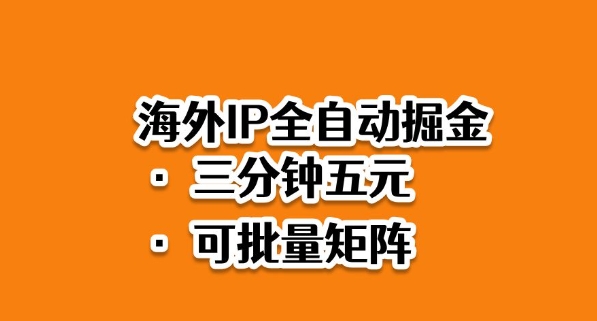 海外ip全自动掘金，2025必做蓝海项目，3分钟落地，矩阵直接开干【揭秘】-理想项目库