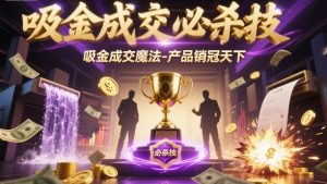 吸金成交必杀技,吸金成交魔法-产品销冠天下-理想项目库