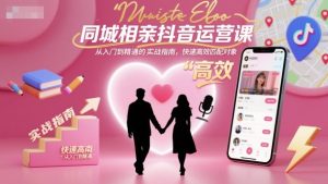 同城相亲抖音运营课,从入门到精通的实战指南,快速高效匹配对象-理想项目库
