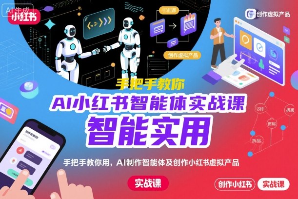 AI小红书智能体实战课，手把手教你用AI制作智能体及创作小红书虚拟产品，提效+内容商业化-理想项目库