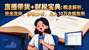 直播带货+财税宝典:概念解析、资金流向、涉税分析,月入10万合规指南-理想项目库