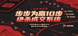 步步为赢10步绝杀成交系统，系统化解决从流量吸引到最终成交的完整链路-理想项目库