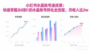 2025小红书水晶账号速成课:快速掌握从0-1水晶账号孵化全流程,月收入达2w-理想项目库