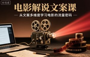电影解说文案课,从文案多维度学习电影的流量密码-理想项目库