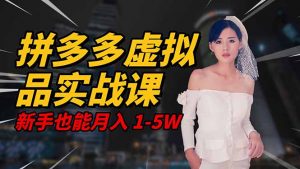 2025 拼多多虚拟品系统实战课，轻资产项目，可矩阵开工作室，新手也能…-理想项目库