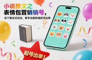 小说推文之表情包营销号,这个傻瓜式玩法,新手也能快速起号出单-理想项目库