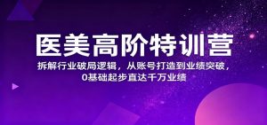 医美高阶特训营，拆解行业破局逻辑，从账号打造到业绩突破，0基础起步直达千万业绩-理想项目库